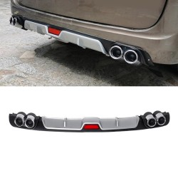 Diffuser Πίσω Προφυλακτήρα Universal Sport Look Μαύρο / Ασημί Με Διακοσμητικές Μπούκες Εξάτμισης Από Abs Πλαστικό 130cm x 19cm x 7cm 1 Τεμάχιο Diffuser Πίσω Προφυλακτήρα Universal Sport Look Μαύρο / Ασημί Με Διακοσμητικές Μπούκες Εξάτμισης Από Abs Πλαστικό 130cm x 19cm x 7cm 1 Τεμάχιο