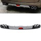 Diffuser Πίσω Προφυλακτήρα Universal Sport Look Μαύρο / Ασημί Με Διακοσμητικές Μπούκες Εξάτμισης Από Abs Πλαστικό 130cm x 19cm x 7cm 1 Τεμάχιο