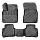 Πατάκια Σκαφάκια 3D Από Λάστιχο TPE Για Nissan Qashqai J12 2021+ Rizline 4 Τεμάχια Μαύρα