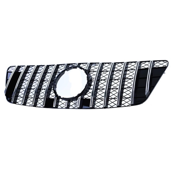 Μάσκα Για Mercedes-Benz ML-Class W164 08-11 GT Amg Panamericana Look Honeycomb Μαύρο/Χρώμιο 1 Τεμάχιο