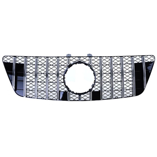 Μάσκα Για Mercedes-Benz ML-Class W164 08-11 GT Amg Panamericana Look Honeycomb Μαύρο/Χρώμιο 1 Τεμάχιο