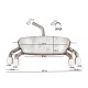Εξάτμισης Τελικό Για VW Golf VII (7) R-Design (2013-2019) Catback Muffler R & R-Line