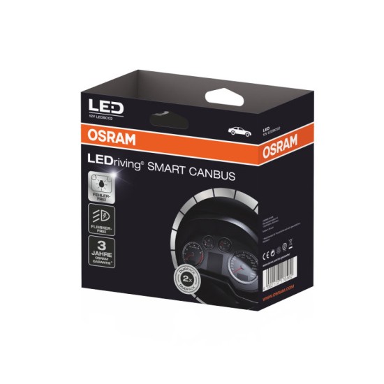 Αντίστασεις Canceller Canbus Για Led Με Φίσα Plug & Play Osram LEDriving Smart Canbus LEDSC02-1-2HFB 2 Τεμάχια