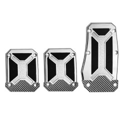 Πεντάλ Αλουμινίου Universal Ασημί-Μαύρο Σετ 3 Τεμάχια