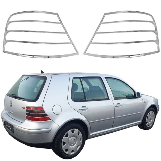 Μασκάκια Πισινών Φαναριών Χρωμίου Για VW Golf IV (4) 98-04 2 Τεμάχια