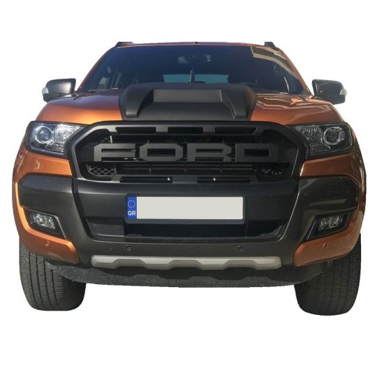 Μάσκα Για Ford Ranger T7 15-18 Με Led Μαύρο Ματ