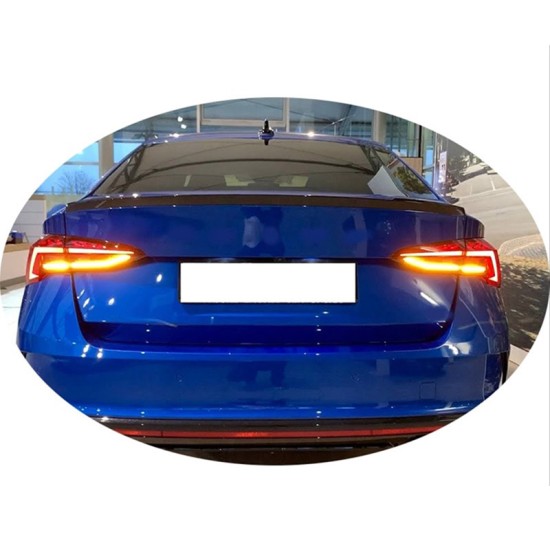 Αεροτομή Πορτ Παγκάζ Για Skoda Octavia 2021+ Hybrid Μαύρο Γυαλιστερό