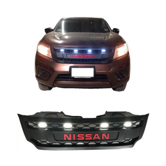 Μάσκα Για Nissan Navara D23 15-20 Μαύρη Ματ Με Led