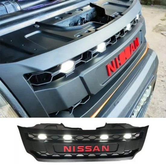 Μάσκα Για Nissan Navara D23 15-20 Μαύρη Ματ Με Led