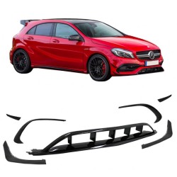 Splitters Μπροστινού Προφυλακτήρα Για Mercedes-Benz A-Class W176 15-18 Facelift Amg Line Έκδοση Γυαλιστερό Μαύρο 7 Τεμάχια Splitters Μπροστινού Προφυλακτήρα Για Mercedes-Benz A-Class W176 15-18 Facelift Amg Line Έκδοση Γυαλιστερό Μαύρο 7 Τεμάχια