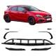 Splitters Μπροστινού Προφυλακτήρα Για Mercedes-Benz A-Class W176 15-18 Facelift Amg Line Έκδοση Γυαλιστερό Μαύρο 7 Τεμάχια