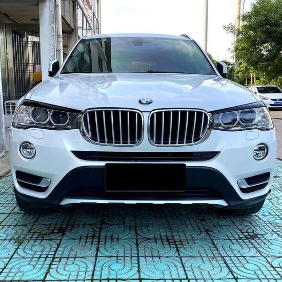 Φρυδάκια Μπροστινών Φαναριών Για Bmw X3 F25 LCI & X4 F26 2014-2017 Βαμμένα Μάυρο Γυαλιστερό Χρώμα 2 Τεμάχια