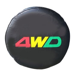 Κάλυμμα Ρεζέρβας Jeep 16'' Pvc Μαύρο Με Λογότυπο "4WD"