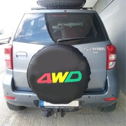 Κάλυμμα Ρεζέρβας Jeep 16'' Pvc Μαύρο Με Λογότυπο "4WD"