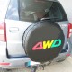 Κάλυμμα Ρεζέρβας Jeep 16'' Pvc Μαύρο Με Λογότυπο "4WD"