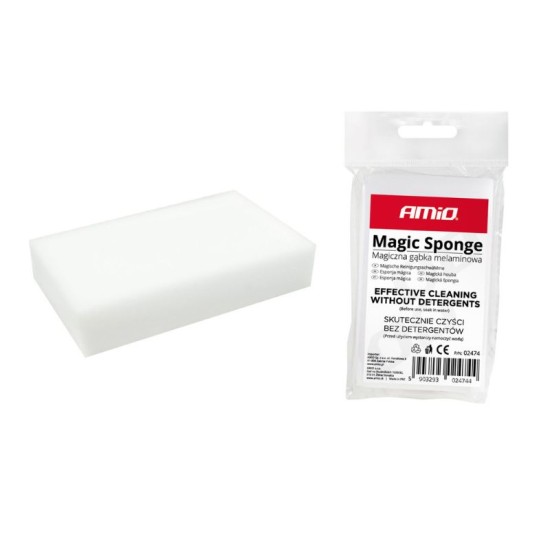 Σφουγγαρι Πλυσίματος Αυτοκινήτου "Magic Sponge" Μελαμίνης - Γενικής Χρήσης Για Σκληρές Επιφάνειες Άσπρο 10x6x2cm Amio 02474