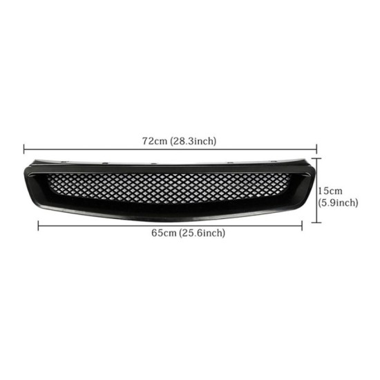 Μάσκα Για Honda Civic 99-01 Sport Look Χωρίς Σήμα Μαύρη Γυαλιστερή 1 Τεμάχιο