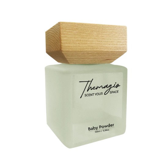 Αρωματικό Χώρου Σε Μαύρο Μπουκάλι Με Μαύρα Sticks "Πούδρα" 100ml Themagio 77338