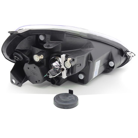 Φανάρι Μπροστινό Αριστερό Για Fiat Grande Punto 05-08 Μαύρα "Abarth Look" H4 Με Μοτέρ TYC