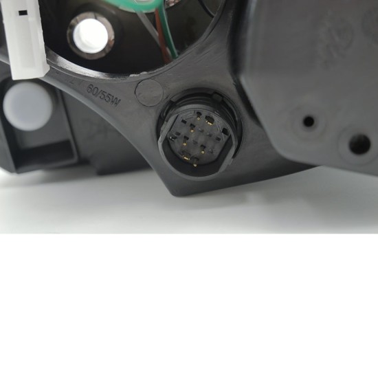 Φανάρι Μπροστινό Αριστερό Για Fiat Grande Punto 05-08 Μαύρα "Abarth Look" H4 Με Μοτέρ TYC