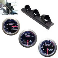 Σετ Οργάνων Αυτοκινήτου "Prosport" Mirror 52mm 4 Τεμαχίων Vacuum / Oil Temp / RPM / Βάση Κολώνας Τριπλή Σετ Οργάνων Αυτοκινήτου "Prosport" Mirror 52mm 4 Τεμαχίων Vacuum / Oil Temp / RPM / Βάση Κολώνας Τριπλή