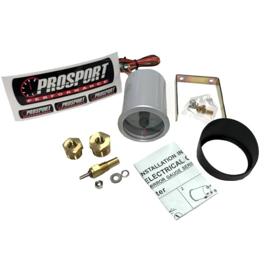 Σετ Οργάνων Αυτοκινήτου "Prosport" Mirror 52mm 4 Τεμαχίων Vacuum / Oil Temp / RPM / Βάση Κολώνας Τριπλή