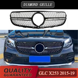 Μάσκα Για Mercedes-Benz GLC-Class X253 15-20 Diamond Look Μαύρο/Χρώμιο