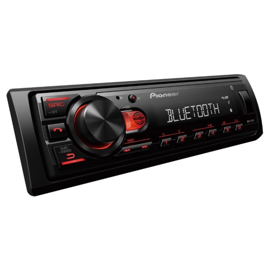 Radio USB / Bluetooth / AUX 4x50W Pioneer MVH-230BT Universal 1DIN Με Ενσωματωμένο Μικρόφωνο