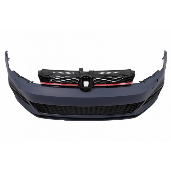Μπροστινός Προφυλακτήρας Για VW Golf VII (7) 13-17 Upgrade to GTI 7.5 Look 17-19 Σετ Με Μάσκα & Led Προβολείς