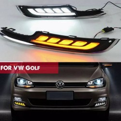 DRL Set Για VW Golf VII (7) 13-17 Με Απλό Προφυλακτήρα DRL & Φλας Dynamic 2 Τεμάχια DRL Set Για VW Golf VII (7) 13-17 Με Απλό Προφυλακτήρα DRL & Φλας Dynamic 2 Τεμάχια
