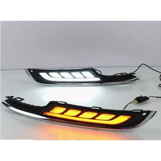 DRL Set Για VW Golf VII (7) 13-17 Με Απλό Προφυλακτήρα DRL & Φλας Dynamic 2 Τεμάχια