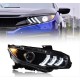 Μπροστινά Φανάρια Set Για Honda Civic FC5 2016-2021 Munstang Look Led Black