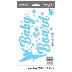 Αυτοκόλλητο Σήμα Αυτοκινήτου ''Baby On Board'' 19.2cm x 12.5cm Μπλε 1 Τεμάχιο Αυτοκόλλητο Σήμα Αυτοκινήτου ''Baby On Board'' 19.2cm x 12.5cm Μπλε 1 Τεμάχιο