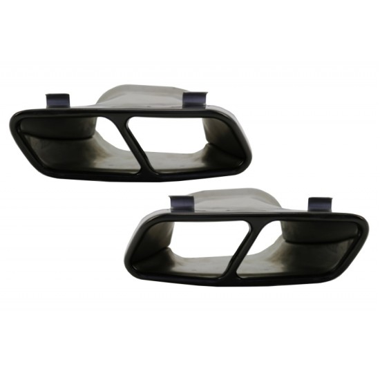 Μπούκες Εξάτμισης Για Mercedes-Benz A-Class W176 12-18 Amg A45 / CLA W117 13-18 Mαύρο (2 Διπλές)
