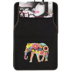 Πατάκια Αυτοκινήτου Universal Μοκέτα "Girly Fashion Collection" Car+ Μαύρη Με Ροζ Ρέλι Και Ελέφαντα 4 Pieces Πατάκια Αυτοκινήτου Universal Μοκέτα "Girly Fashion Collection" Car+ Μαύρη Με Ροζ Ρέλι Και Ελέφαντα 4 Pieces