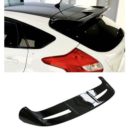 Αεροτομή Οροφής Για Ford Focus Hatchback 11-18 ST-Line Γυαλιστερή Μαύρη Από Abs Πλαστικό