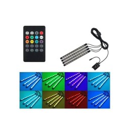 Διακοσμητικός Εσωτερικός Φωτισμός Αυτοκινήτου Led Με Τηλεχειριστήριο 4 Τεμάχια 23cm Διακοσμητικός Εσωτερικός Φωτισμός Αυτοκινήτου Led Με Τηλεχειριστήριο 4 Τεμάχια 23cm