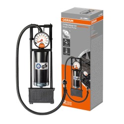 Τρόμπα Αέρος Ποδιού Μονή Με Μανόμετρο Μεταλλική 7Bar 100psi Osram OFP10ESN