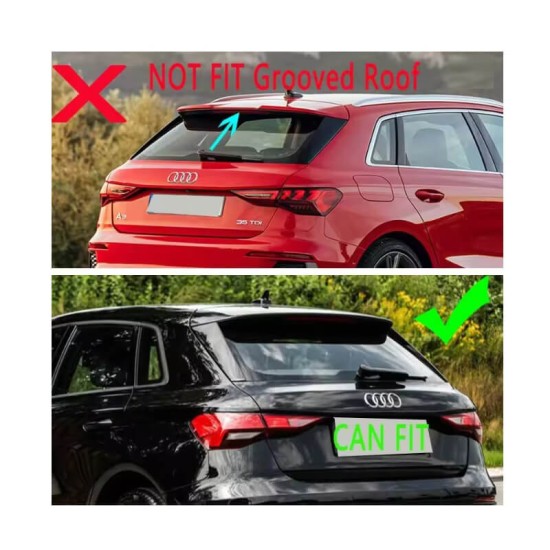 Αεροτομή Οροφής Για Audi A3 8Y Sportsback 2020+ S3 Look Μαύρο Γυαλιστερό Από Abs Πλαστικό