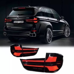 Πισινά Φανάρια Set Για Bmw X5 F15 (2013-2018) Led Bar Upgrade to G05 LCI Look Smoke
