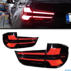 Πισινά Φανάρια Set Για Bmw X5 F15 (2013-2018) Led Bar Upgrade to G05 LCI Look Smoke