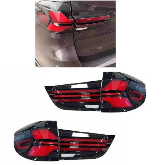 Πισινά Φανάρια Set Για Bmw X5 F15 (2013-2018) Led Bar Upgrade to G05 LCI Look Smoke