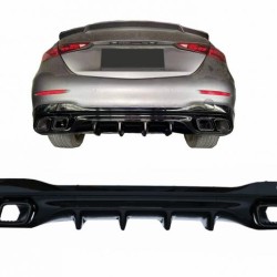 Diffuser Πίσω Προφυλακτήρα Για Mercedes-Benz C-Class W206 S206 Sport Line 2021+ C63 Look Με 2 Διπλές Εξατμίσεις Δεξιά & Αριστερά Μαύρες Από Abs Πλαστικό 1 Τεμάχιο Diffuser Πίσω Προφυλακτήρα Για Mercedes-Benz C-Class W206 S206 Sport Line 2021+ C63 Look Με 2 Διπλές Εξατμίσεις Δεξιά & Αριστερά Μαύρες Από Abs Πλαστικό 1 Τεμάχιο