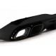 Diffuser Πίσω Προφυλακτήρα Για Mercedes-Benz C-Class W206 S206 Sport Line 2021+ C63 Look Με 2 Διπλές Εξατμίσεις Δεξιά & Αριστερά Μαύρες Από Abs Πλαστικό 1 Τεμάχιο