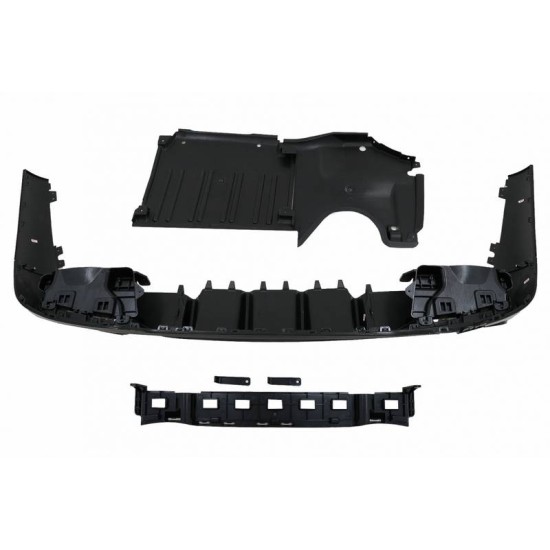 Diffuser Πίσω Προφυλακτήρα Για Mercedes-Benz C-Class W206 S206 Sport Line 2021+ C63 Look Με 2 Διπλές Εξατμίσεις Δεξιά & Αριστερά Μαύρες Από Abs Πλαστικό 1 Τεμάχιο