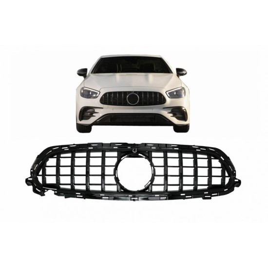 Μάσκα Για Mercedes-Benz E-Class Facelift W213 S213 C238 A238 Amg Line GT Panamericana Look Μαύρο 1 Τεμάχιο