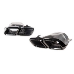 Μπούκες Εξάτμισης Για Mercedes-Benz C-Class W205 / E-Class W213 / S-Class W222 / GLE C292 / GLE W166 / GLC W253 Amg Look Black Edition 2 Τεμάχια