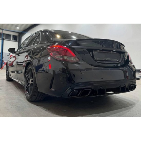 Μπούκες Εξάτμισης Για Mercedes-Benz C-Class W205 / E-Class W213 / S-Class W222 / GLE C292 / GLE W166 / GLC W253 Amg Look Black Edition 2 Τεμάχια