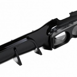 Diffuser Πίσω Προφυλακτήρα Για Mercedes-Benz E-Class W213 16-19 Με Amg Line Προφυλακτήρα Μαύρο Brabus Look Με Μαύρες Μπούκες