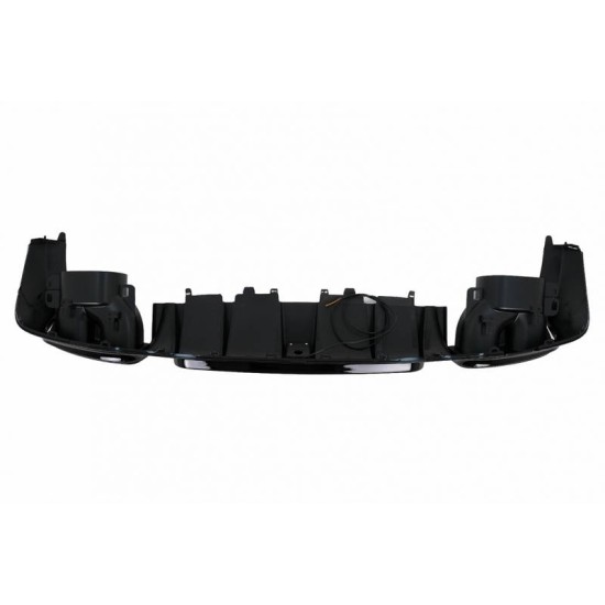 Diffuser Πίσω Προφυλακτήρα Για Mercedes-Benz E-Class W213 16-19 Με Amg Line Προφυλακτήρα Μαύρο Brabus Look Με Μαύρες Μπούκες
